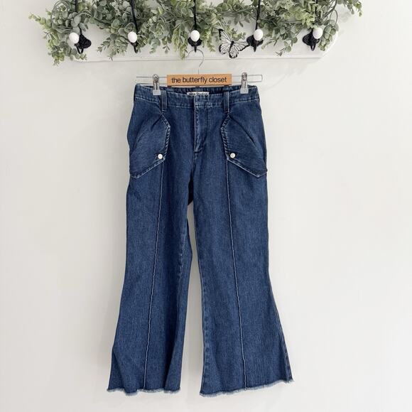 Acne Studios Mid Rise Flare Jeans nn107 size 36 US 4 - Picture 1 of 6